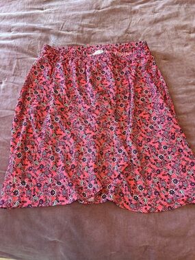NWT Loft Pink Floral Elastic-Waist Skirt women’s summer skirt